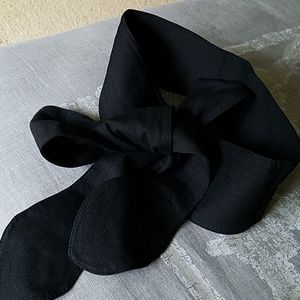 Fabric Black Bow or Knot Belt